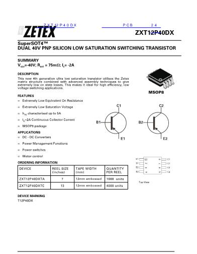 ZXT12P40DX数据手册封面