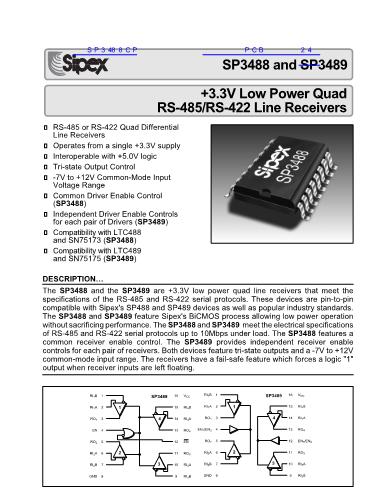 SP3488CP数据手册封面