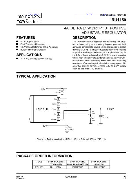 IRU1150數(shù)據(jù)手冊封面