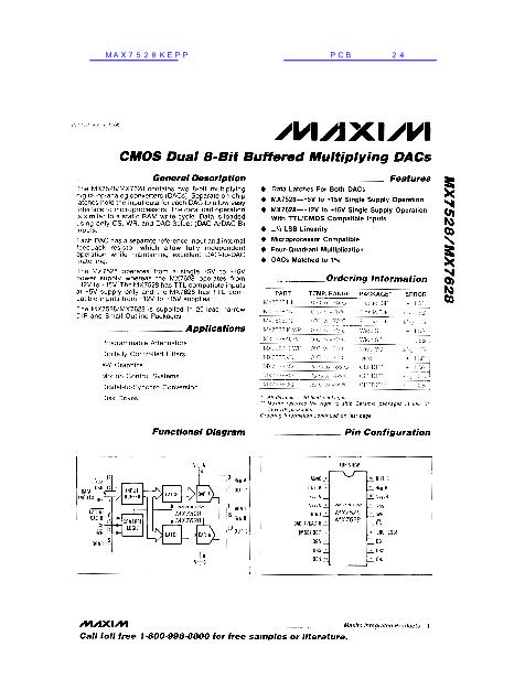 MAX7528KEPP数据手册封面