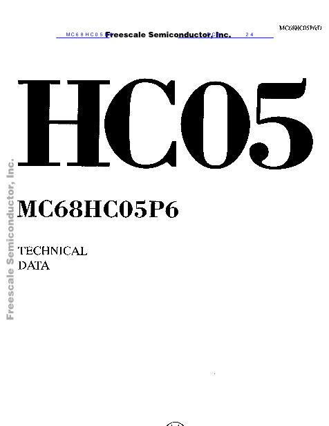 MC68HC05P6数据手册封面