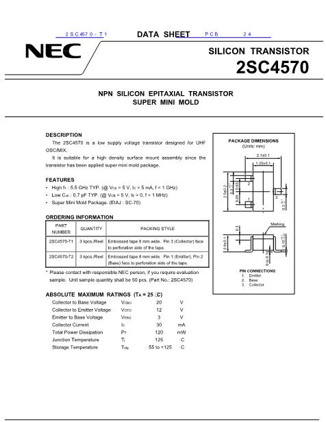 2SC4570-T1数据手册封面
