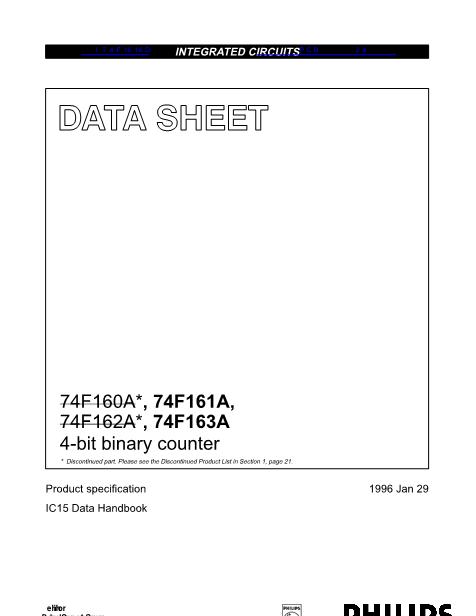 74F163A数据手册封面