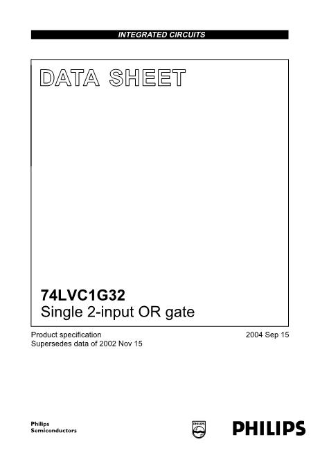 74LVC1G32GM数据手册封面