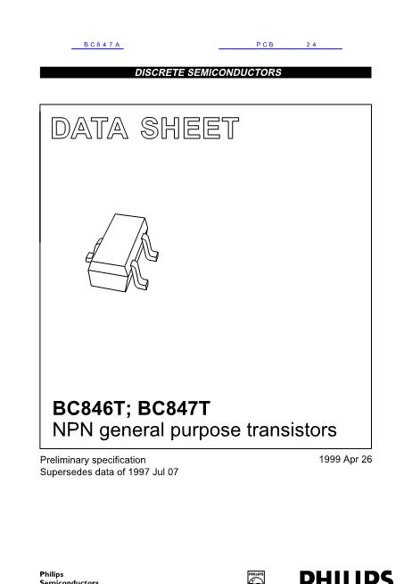 BC847A数据手册封面