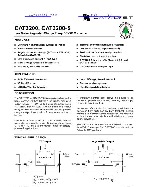 CAT3200EMS8-TE13数据手册封面