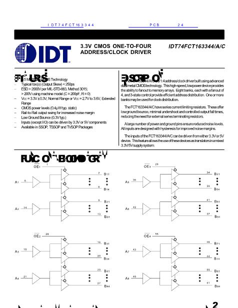 IDT74FCT163344数据手册封面
