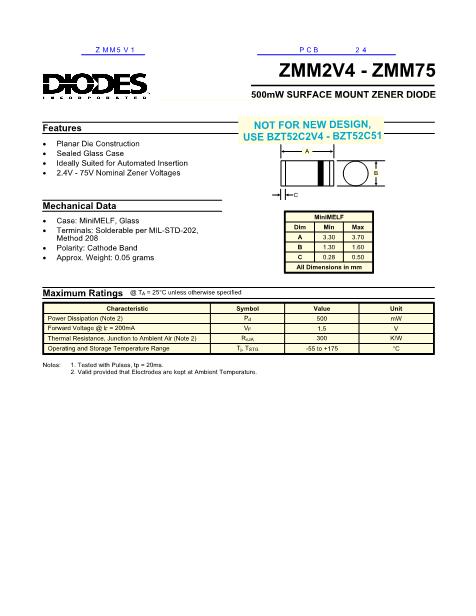 ZMM5V1数据手册封面