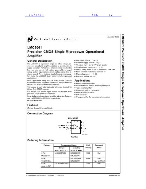 LMC6061数据手册封面