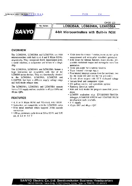 LC662104A數(shù)據(jù)手冊封面