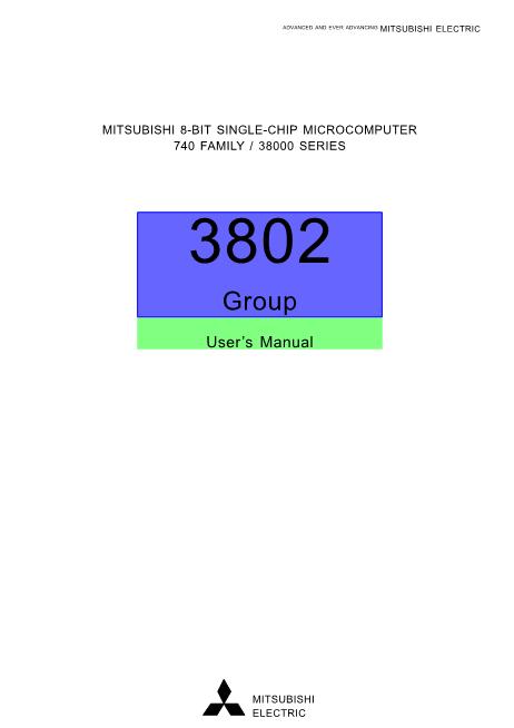M38000E1-XXXFP數(shù)據(jù)手冊(cè)封面