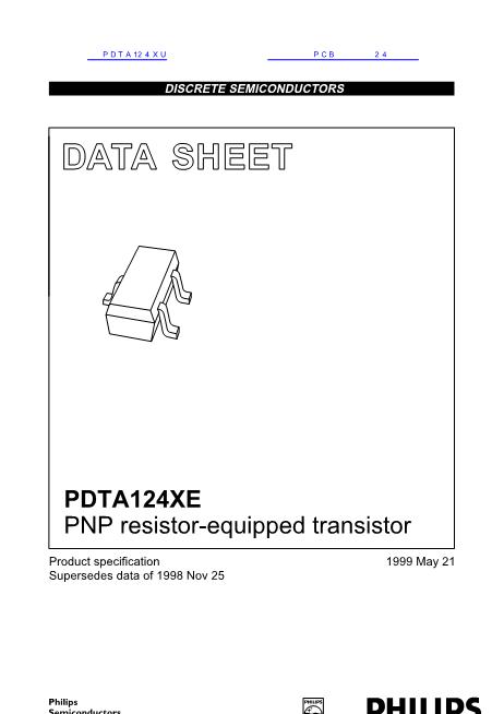 PDTA124XE数据手册封面