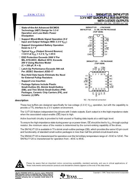 SN54LVT125數(shù)據(jù)手冊封面