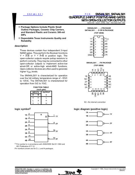 SN54ALS01數(shù)據(jù)手冊(cè)封面