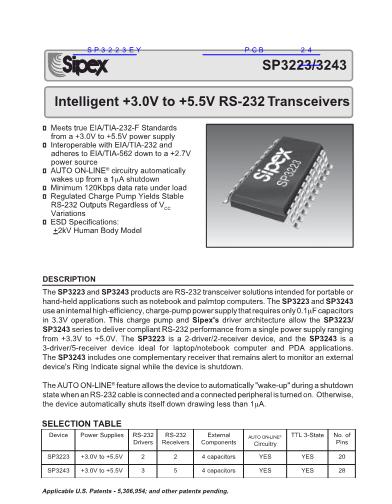 SP3223EY数据手册封面
