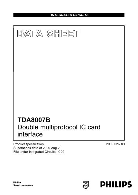 TDA8007BHL数据手册封面