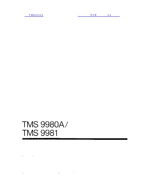 TMS9980数据手册封面