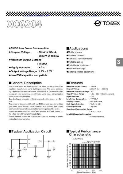 XC6204A011ML数据手册封面