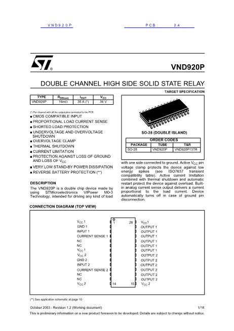 VND920P数据手册封面