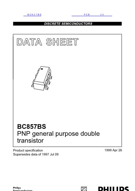 BC857BS数据手册封面