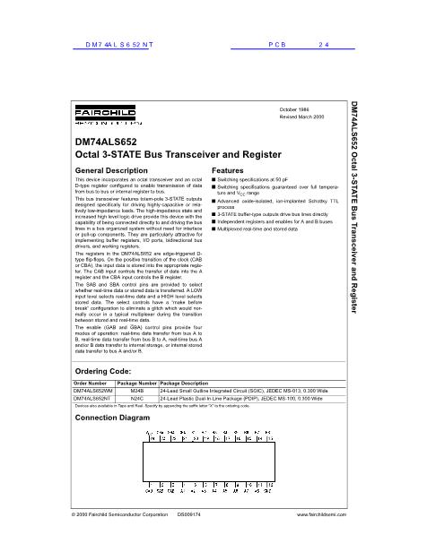 DM74ALS652NT数据手册封面