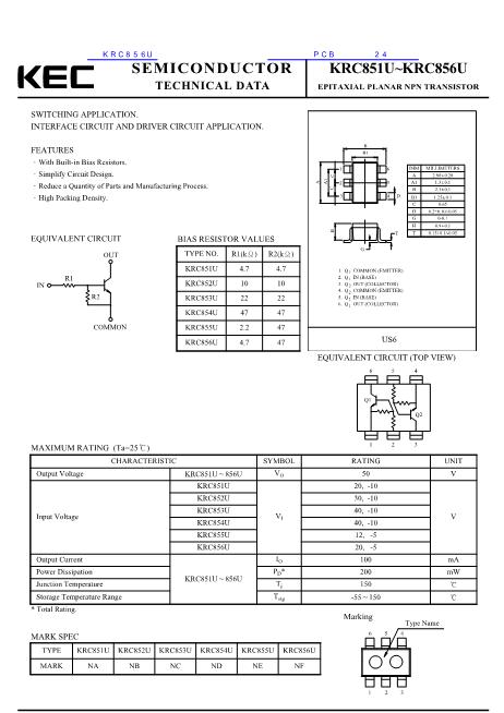 KRC856U數(shù)據(jù)手冊封面
