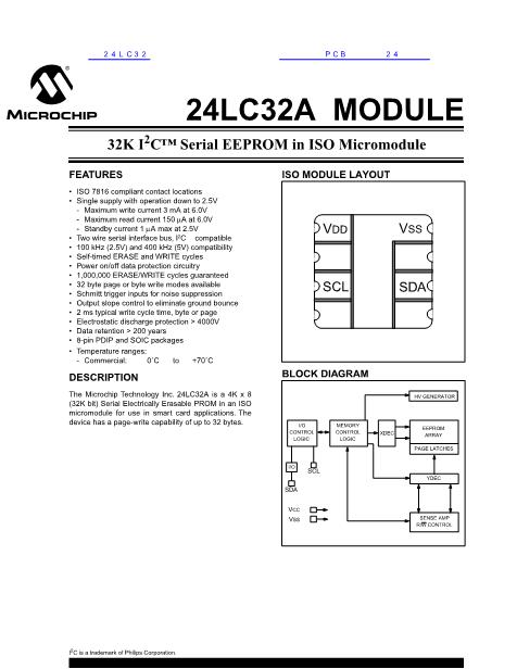 24LC32数据手册封面
