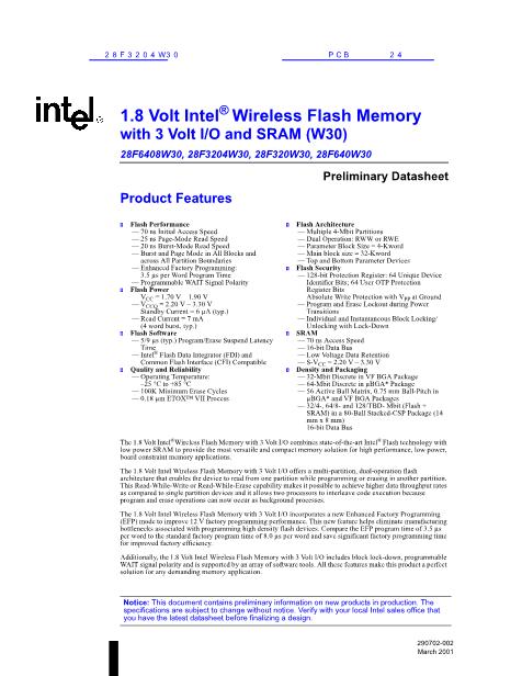 28F3204W30數(shù)據(jù)手冊(cè)封面