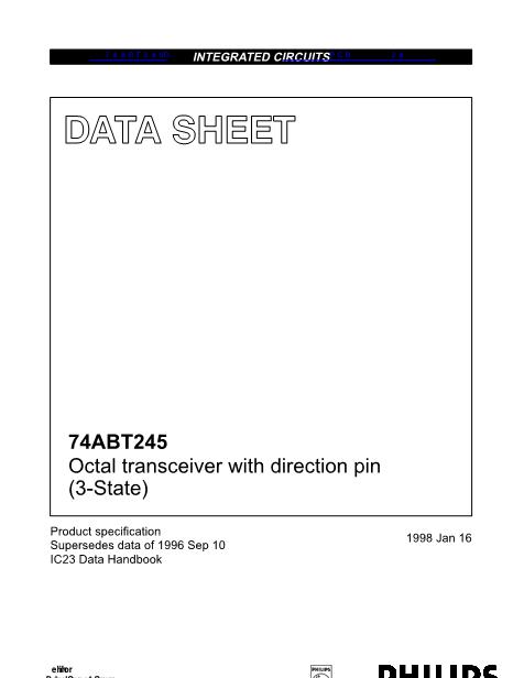 74ABT245D数据手册封面