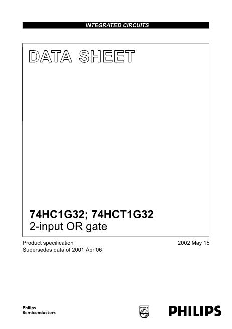 74HC1G32数据手册封面
