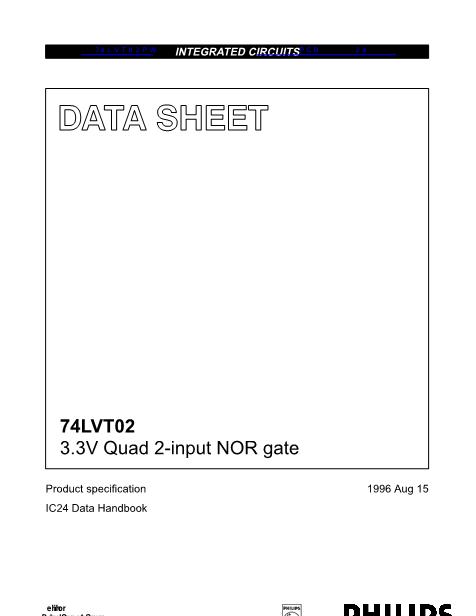 74LVT02数据手册封面