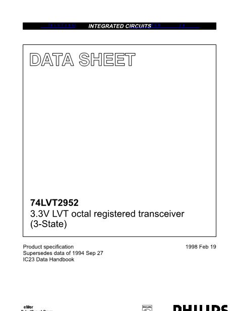 74LVT2952数据手册封面