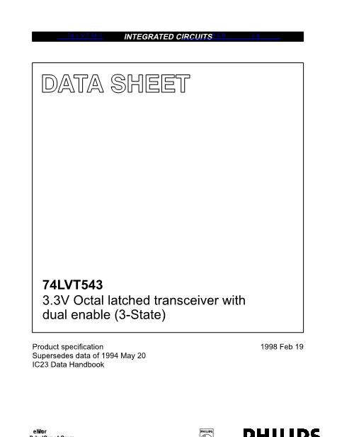 74LVT543数据手册封面