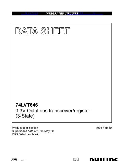 74LVT646数据手册封面