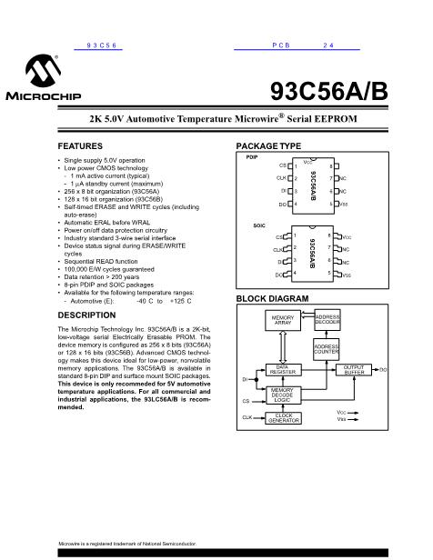 93C56数据手册封面