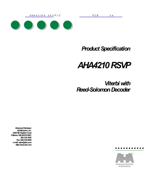 AHA4210A-062PJC數(shù)據(jù)手冊封面