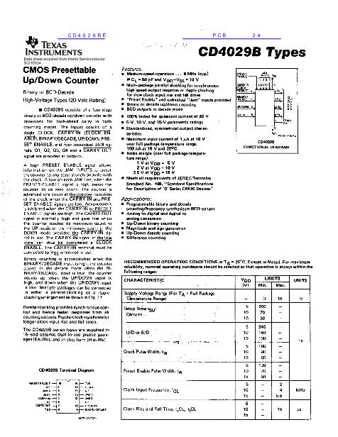 CD4029BE数据手册封面