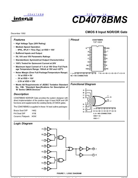 CD4078BM数据手册封面