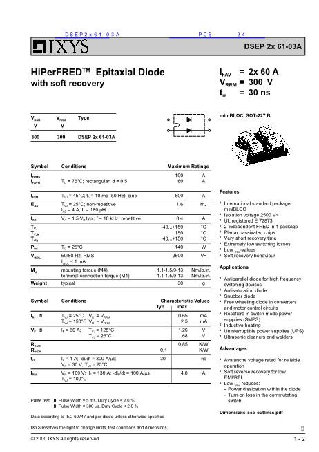 DSEP2x61-03A数据手册封面