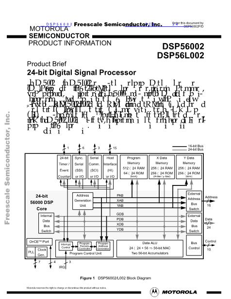 DSP56002数据手册封面