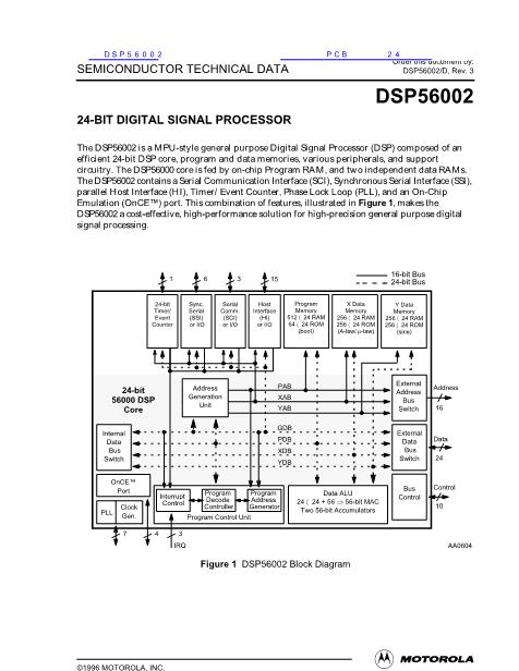 DSP56002数据手册封面