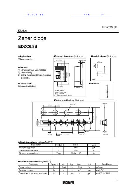 EDZC6.8B數(shù)據(jù)手冊封面