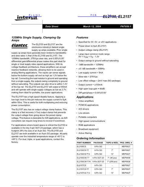 EL2150數(shù)據(jù)手冊(cè)封面