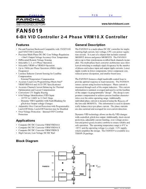 FAN5019数据手册封面