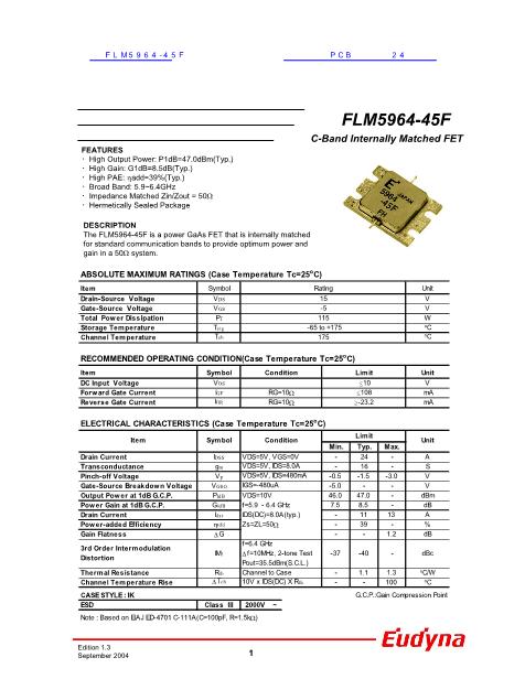 FLM5964-45F数据手册封面