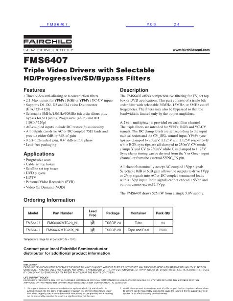 FMS6407数据手册封面