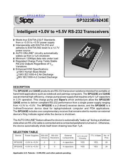 SP3243ECA数据手册封面