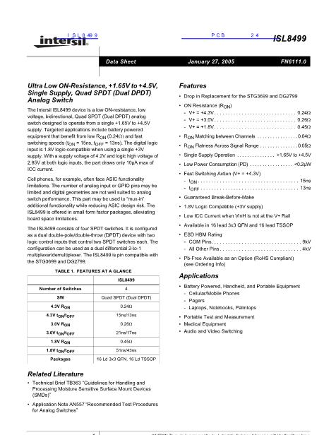 ISL8499数据手册封面