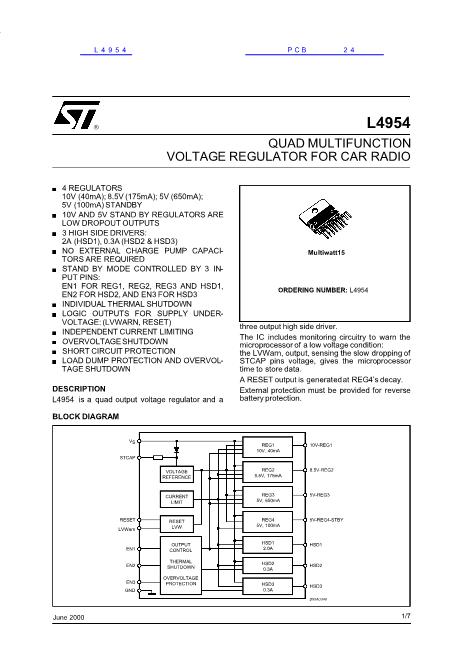 L4954數(shù)據(jù)手冊封面