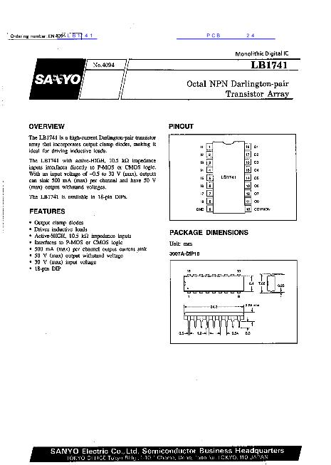 LB1741數(shù)據(jù)手冊封面